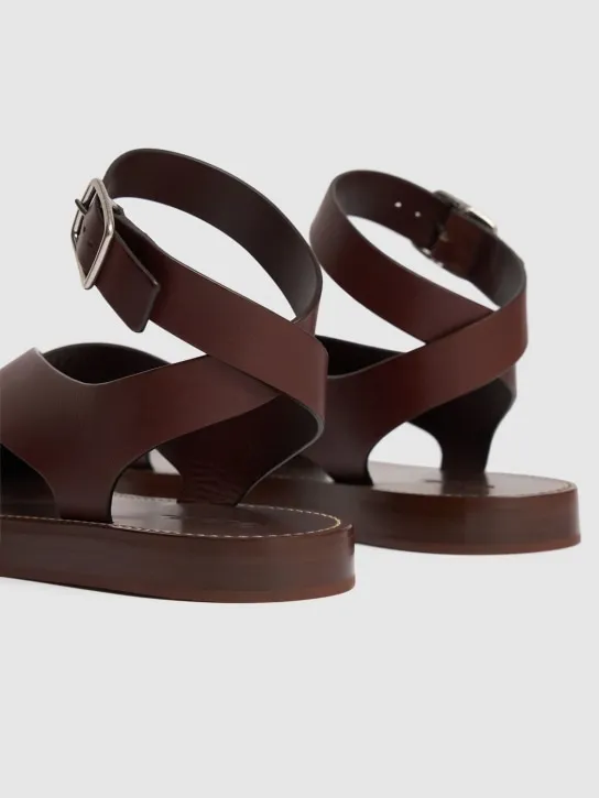 Loro Piana   Sumie leather cross sandals 
