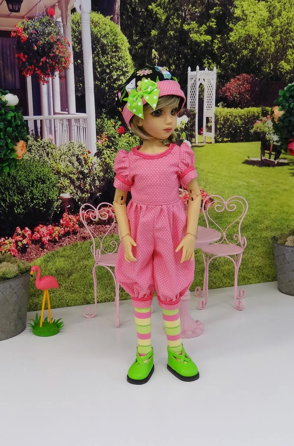Lucky Elephant - romper & pinafore for 45cm BJD