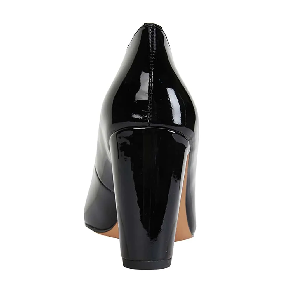 Lyric Heel in Black Patent