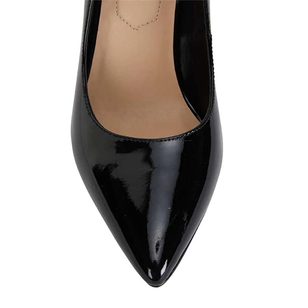 Lyric Heel in Black Patent