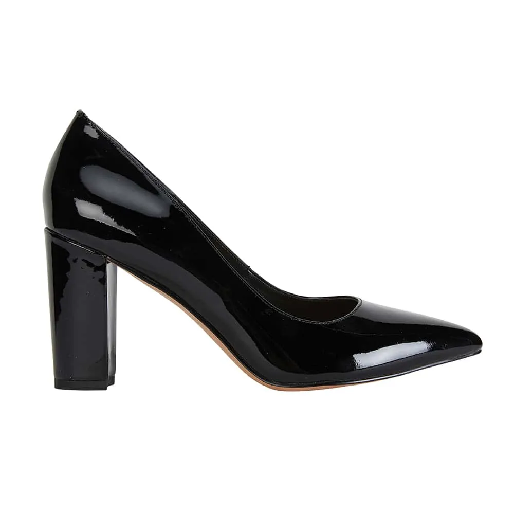 Lyric Heel in Black Patent