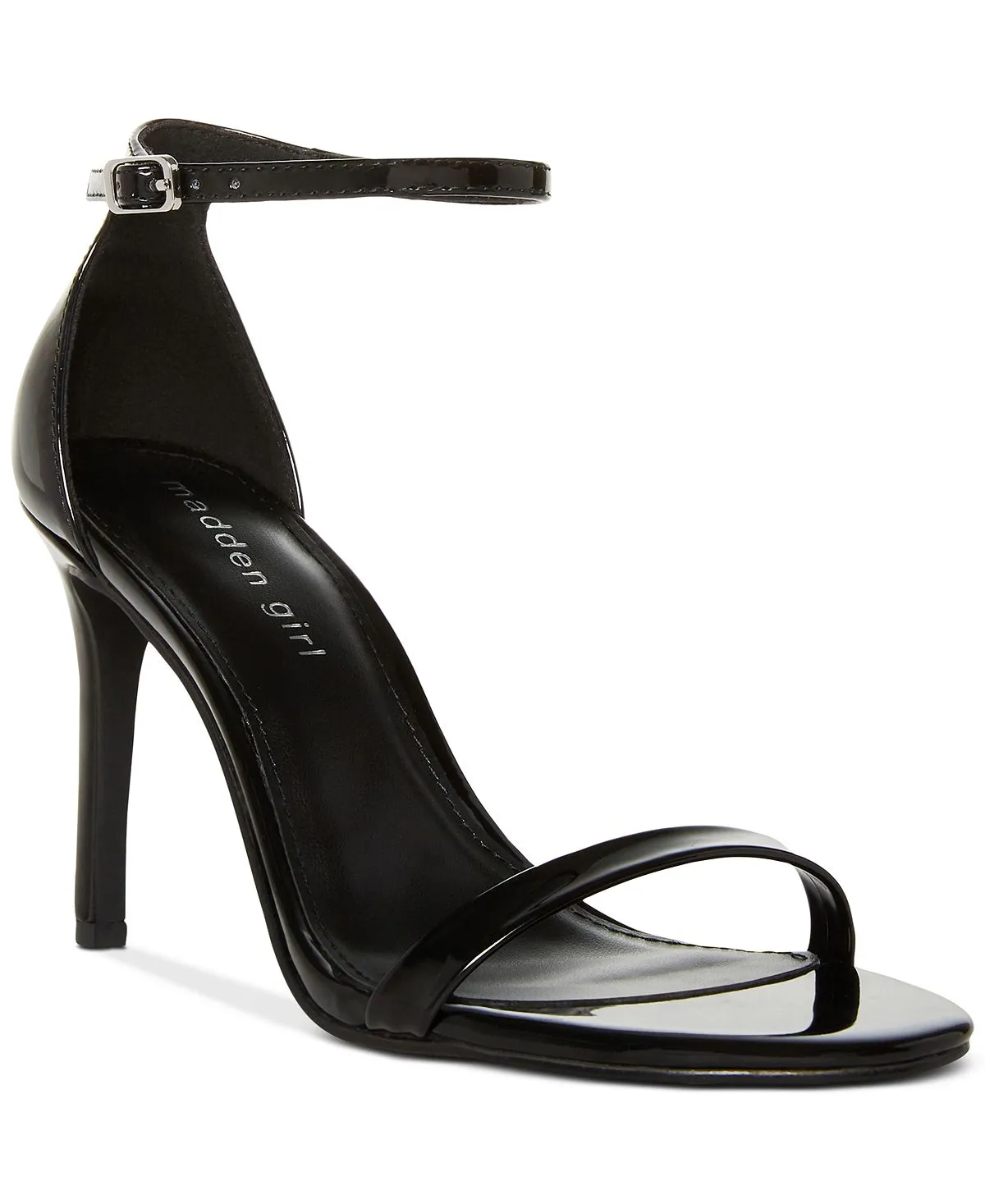 Madden Girl Brazen Two-Piece Stiletto Sandals, Black
