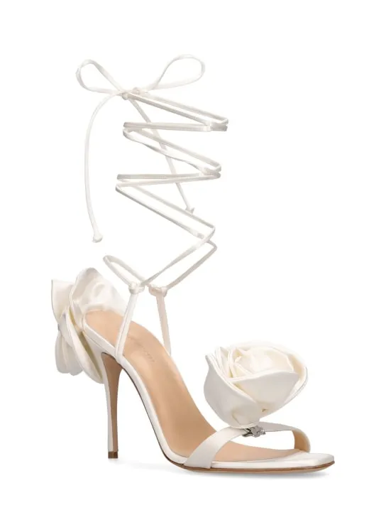 Magda Butrym   105mm Satin flower sandals 