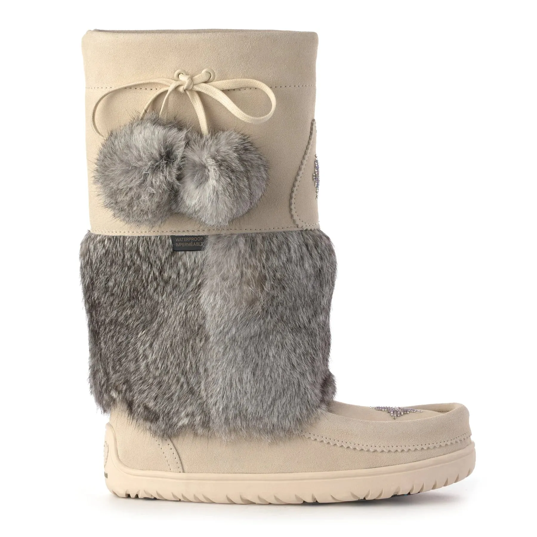 MANITOBAH MUKLUKS WOMEN'S WATERPROOF SNOWY OWL SUEDE MUKLUK BOOTS -  BIRCH
