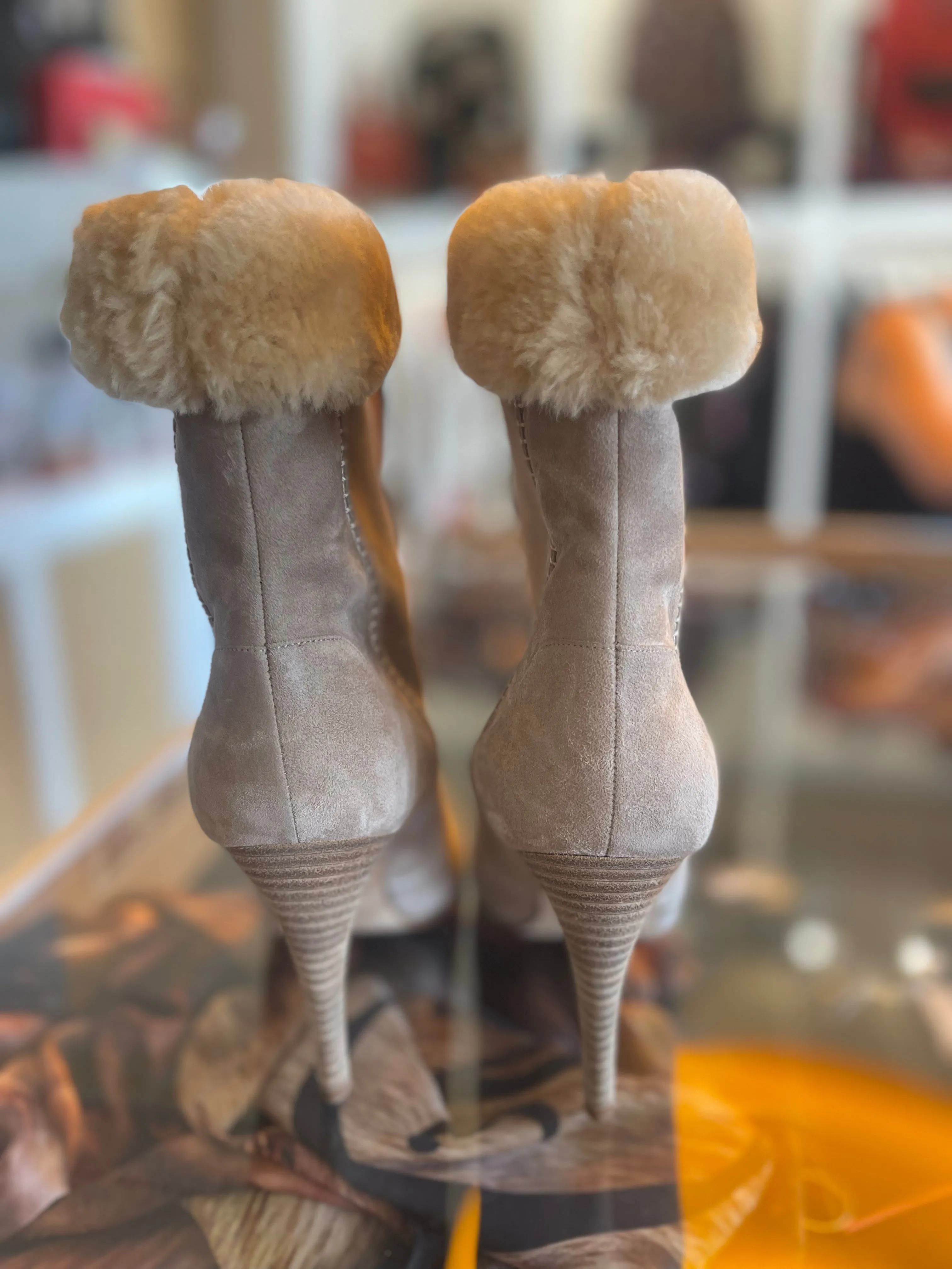 Manolo Blahnik Shearling Boots - new