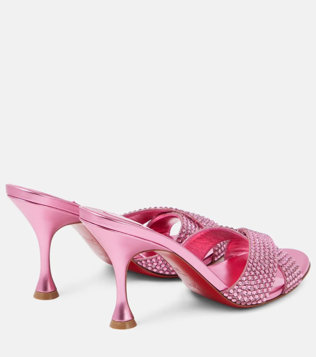 Mariza again Christian Louboutin embellished suede muffles, pink