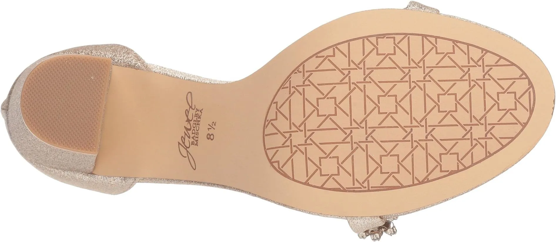Mayra Jewel Badgley Mischka Sandals, Light Gold