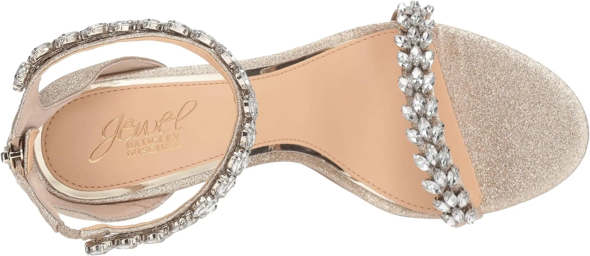 Mayra Jewel Badgley Mischka Sandals, Light Gold