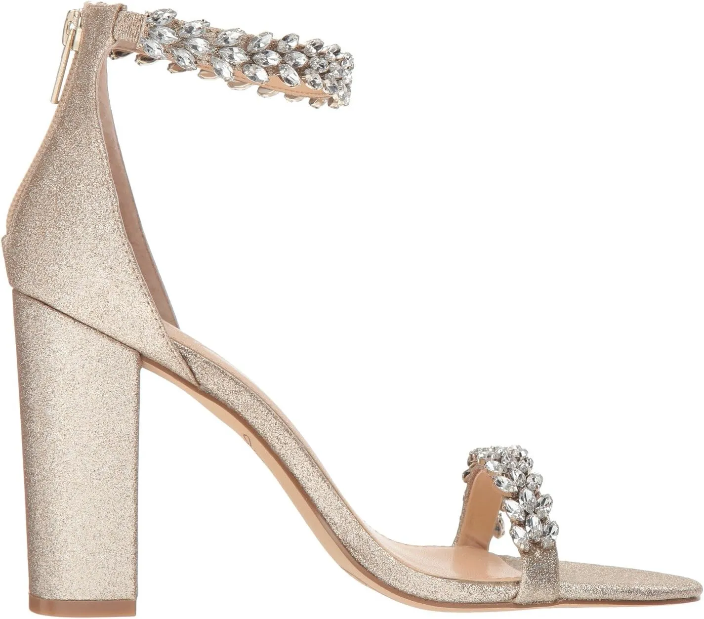 Mayra Jewel Badgley Mischka Sandals, Light Gold