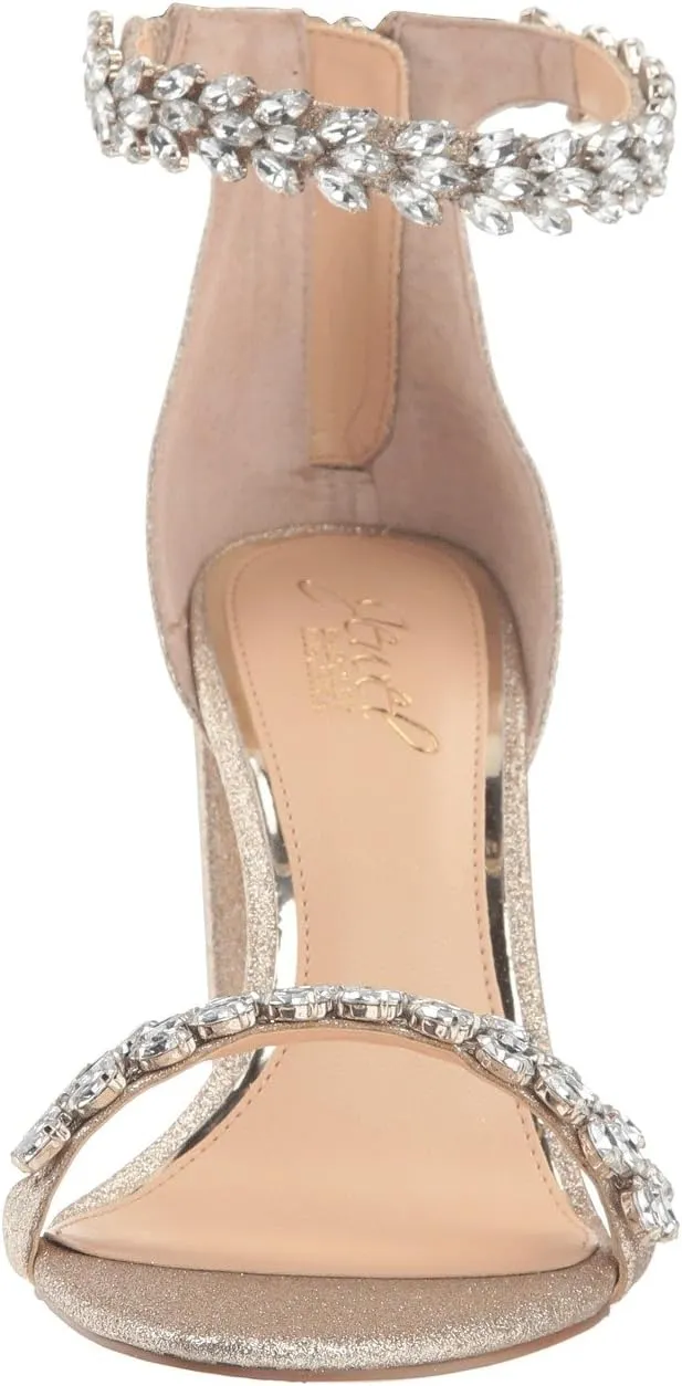 Mayra Jewel Badgley Mischka Sandals, Light Gold