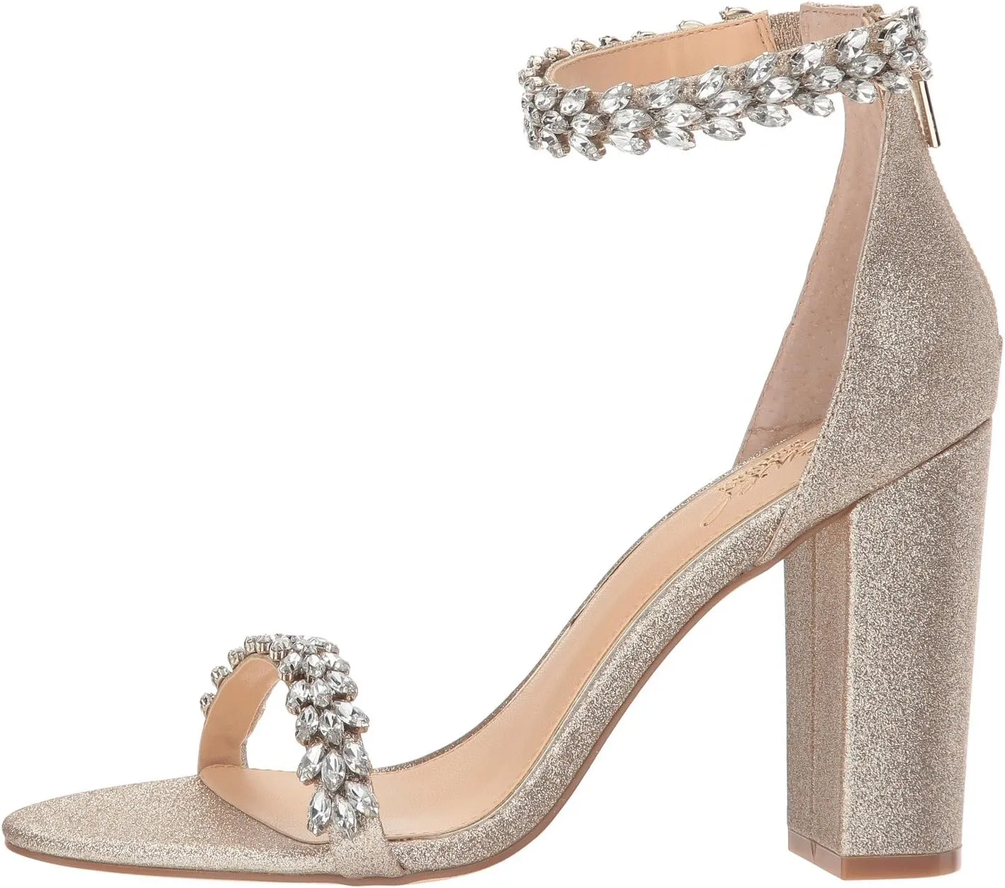 Mayra Jewel Badgley Mischka Sandals, Light Gold