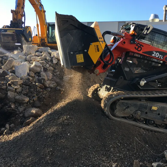 MB Crushers Padding Bucket | Model MB-HDS220 | 2,205 lbs For Backhoe Loaders, Loaders and Skid Steer Loaders