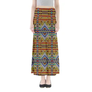 Medicine Blessing Yellow Full Length Maxi Skirt