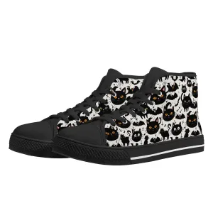 Mens Rubber High Top Crazy Cat Canvas Shoes