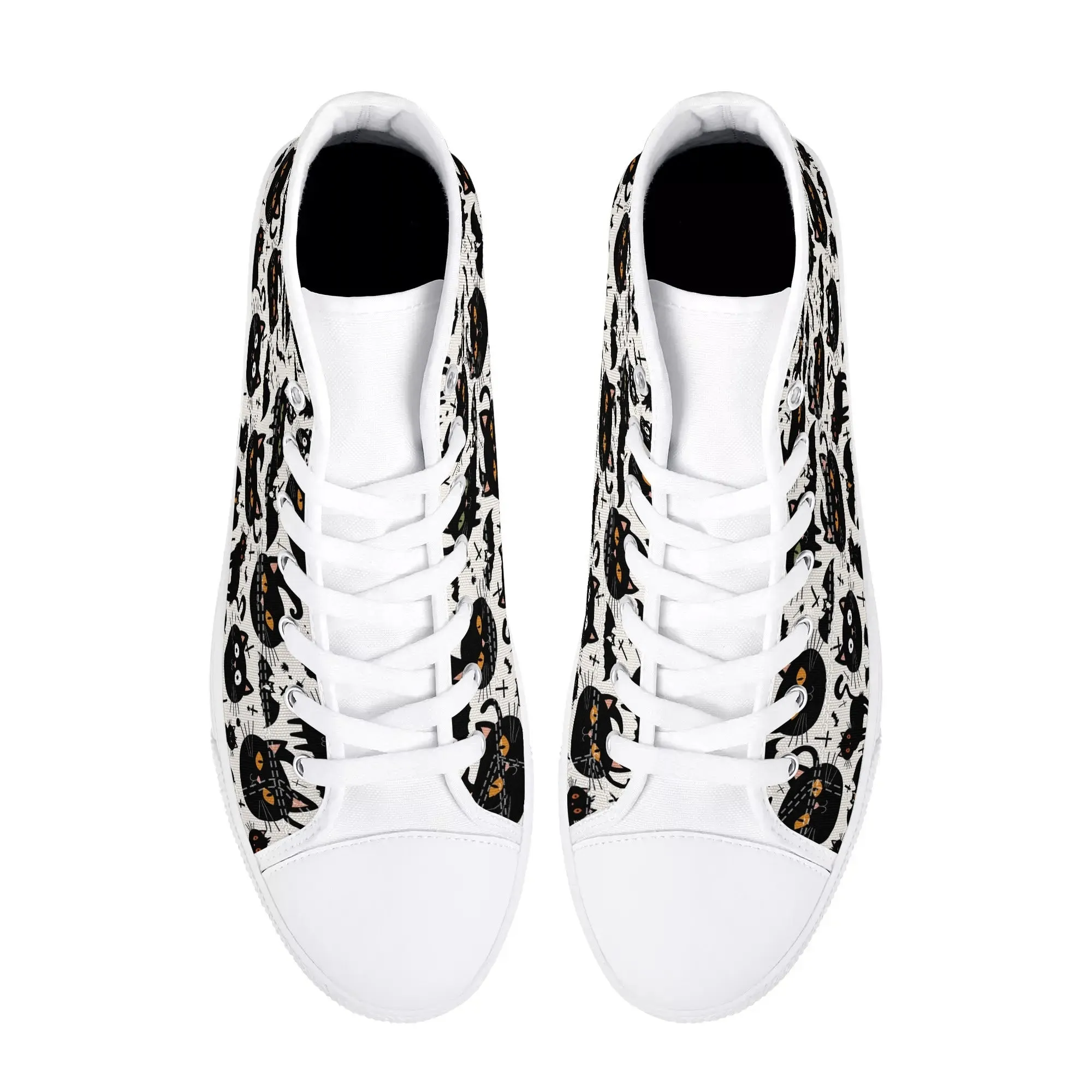 Mens Rubber High Top Crazy Cat Canvas Shoes