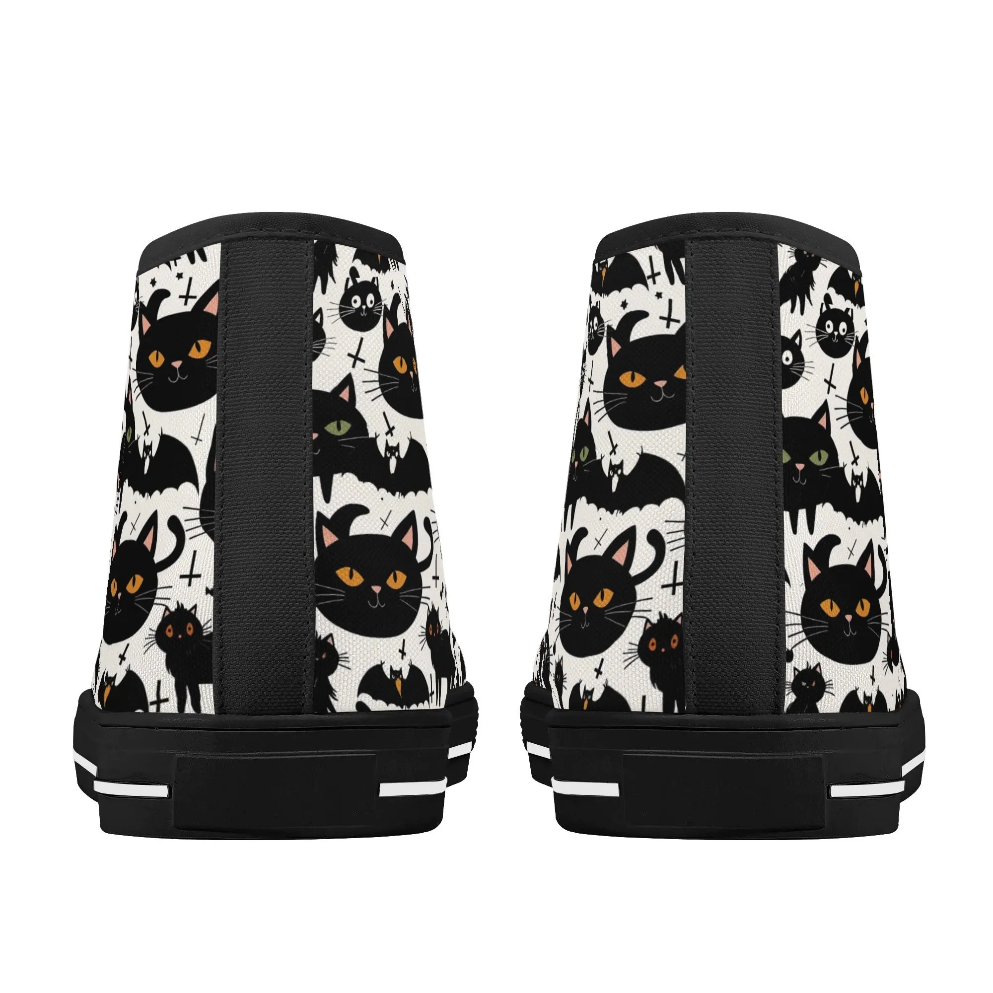 Mens Rubber High Top Crazy Cat Canvas Shoes