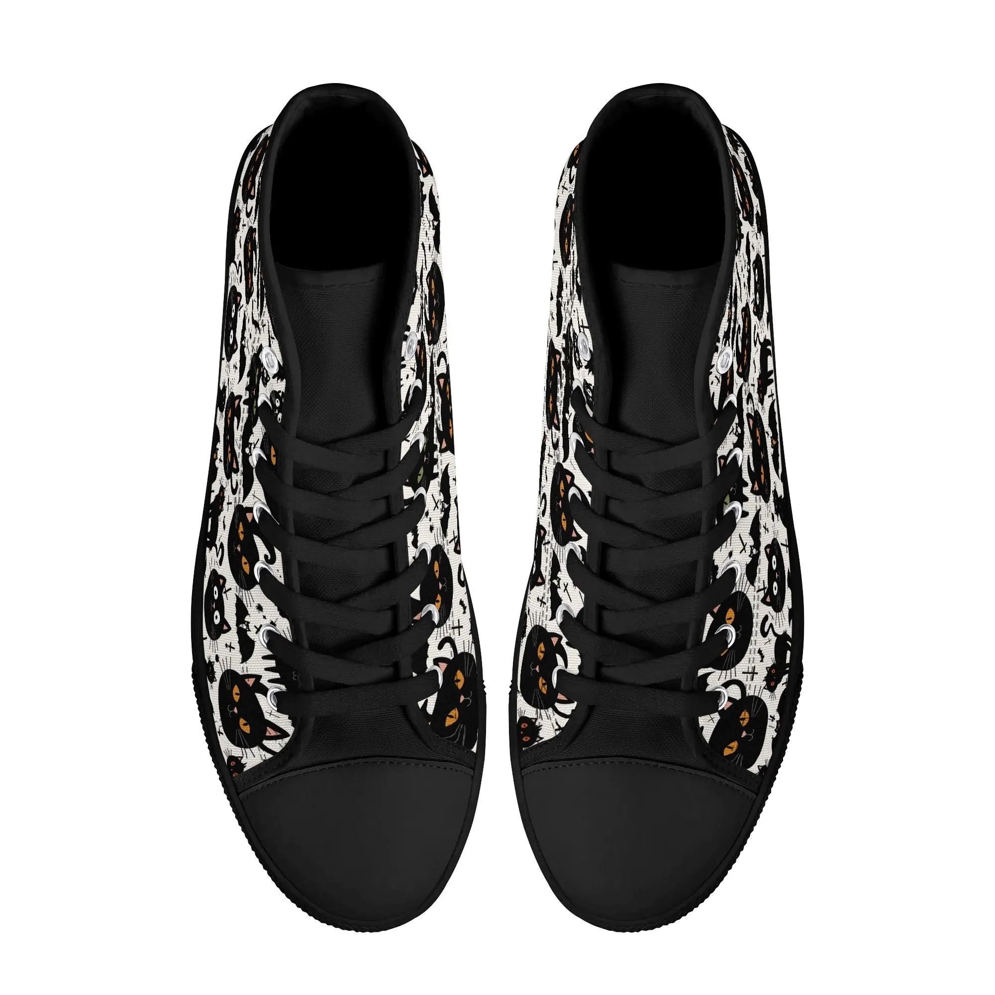 Mens Rubber High Top Crazy Cat Canvas Shoes