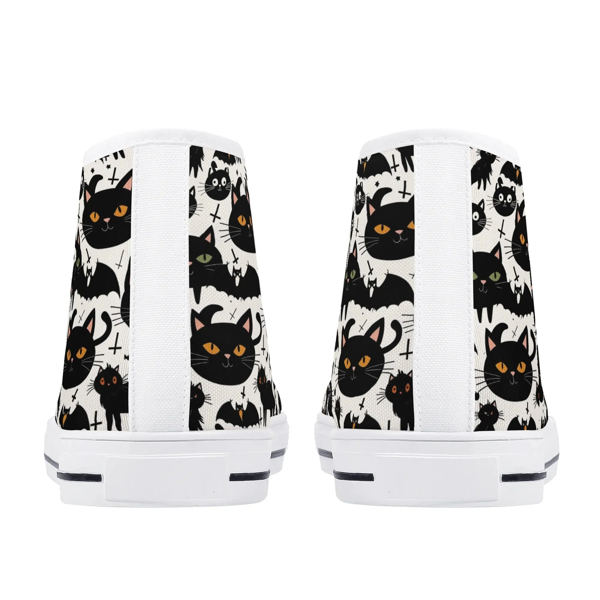 Mens Rubber High Top Crazy Cat Canvas Shoes