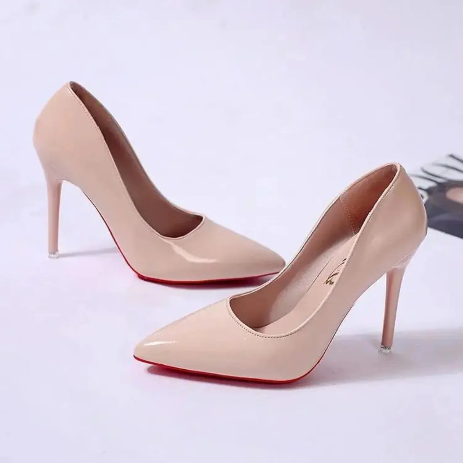 Merendy Rara Pinky Days Stiletto High Heel Slip-On Pumps