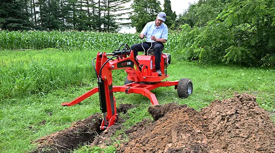 MK Martin Trailer Backhoe Model BT810 | 4'11" Digging Depth Attachment Size | 13.5HP For Backhoe