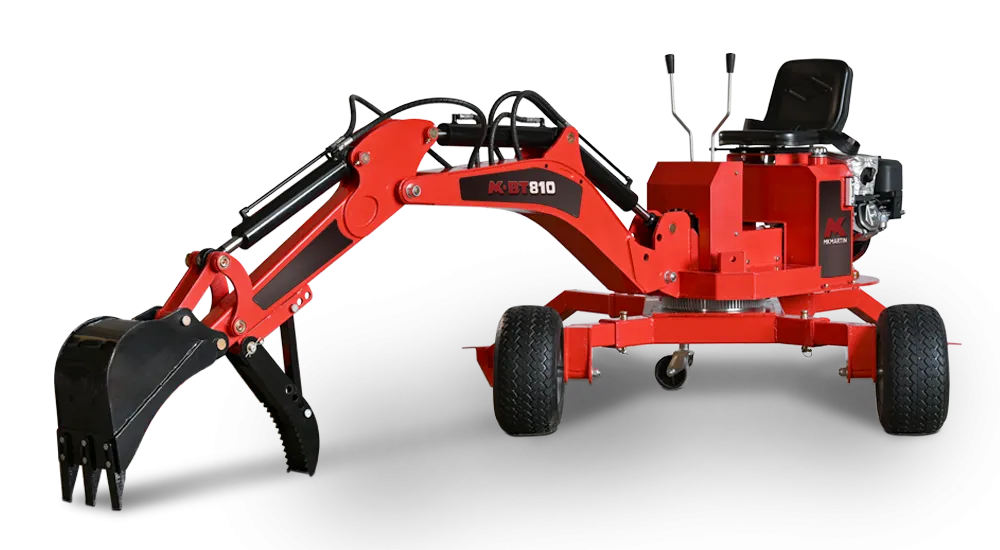 MK Martin Trailer Backhoe Model BT810 | 4'11" Digging Depth Attachment Size | 13.5HP For Backhoe