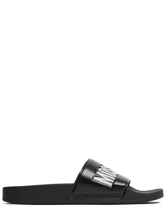 Moschino   Teddy rubber slide sandals 