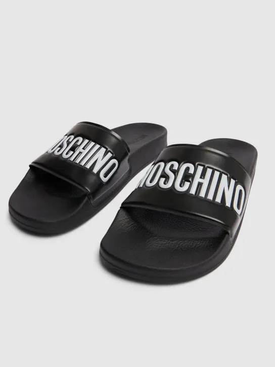 Moschino   Teddy rubber slide sandals 