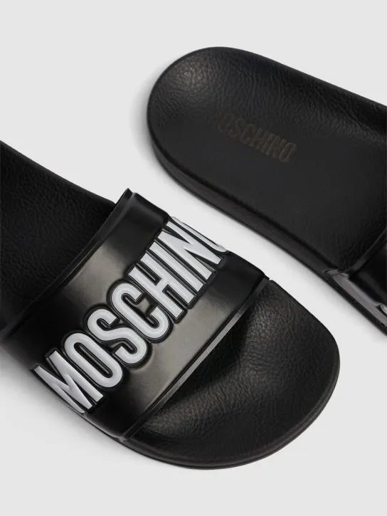 Moschino   Teddy rubber slide sandals 