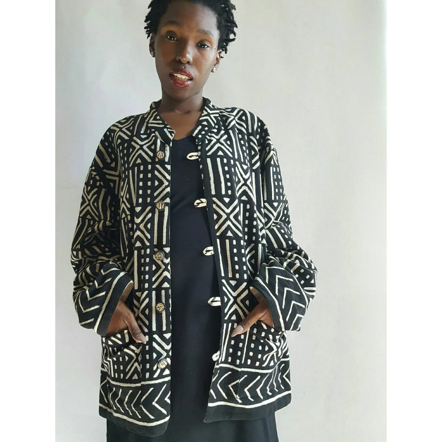 Mud Cloth Reversible Jacket Size L