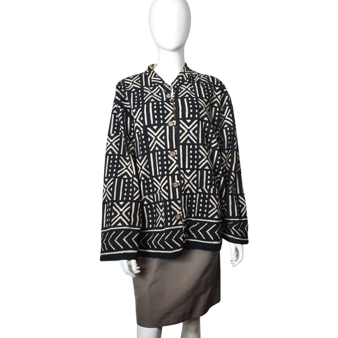 Mud Cloth Reversible Jacket Size L