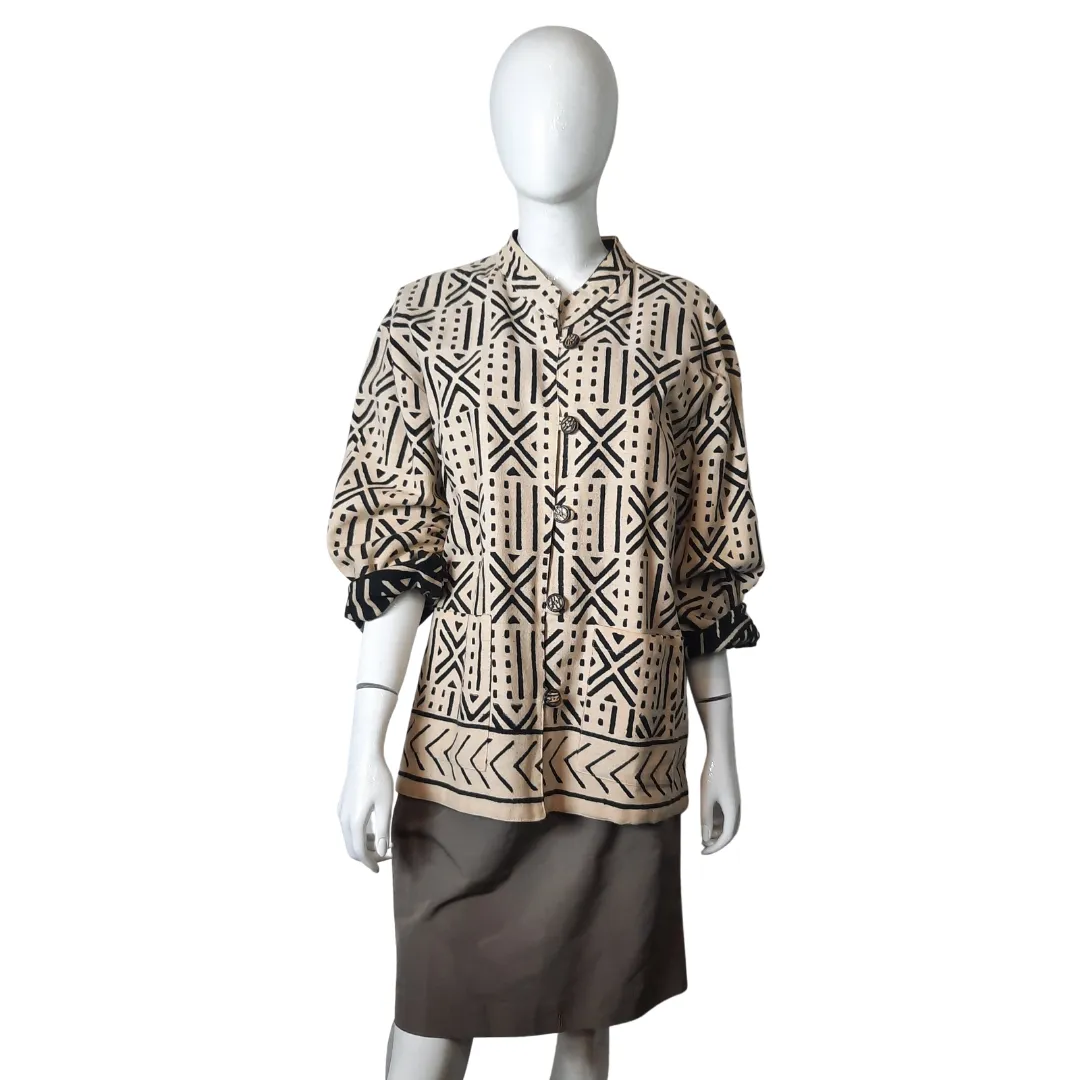 Mud Cloth Reversible Jacket Size L
