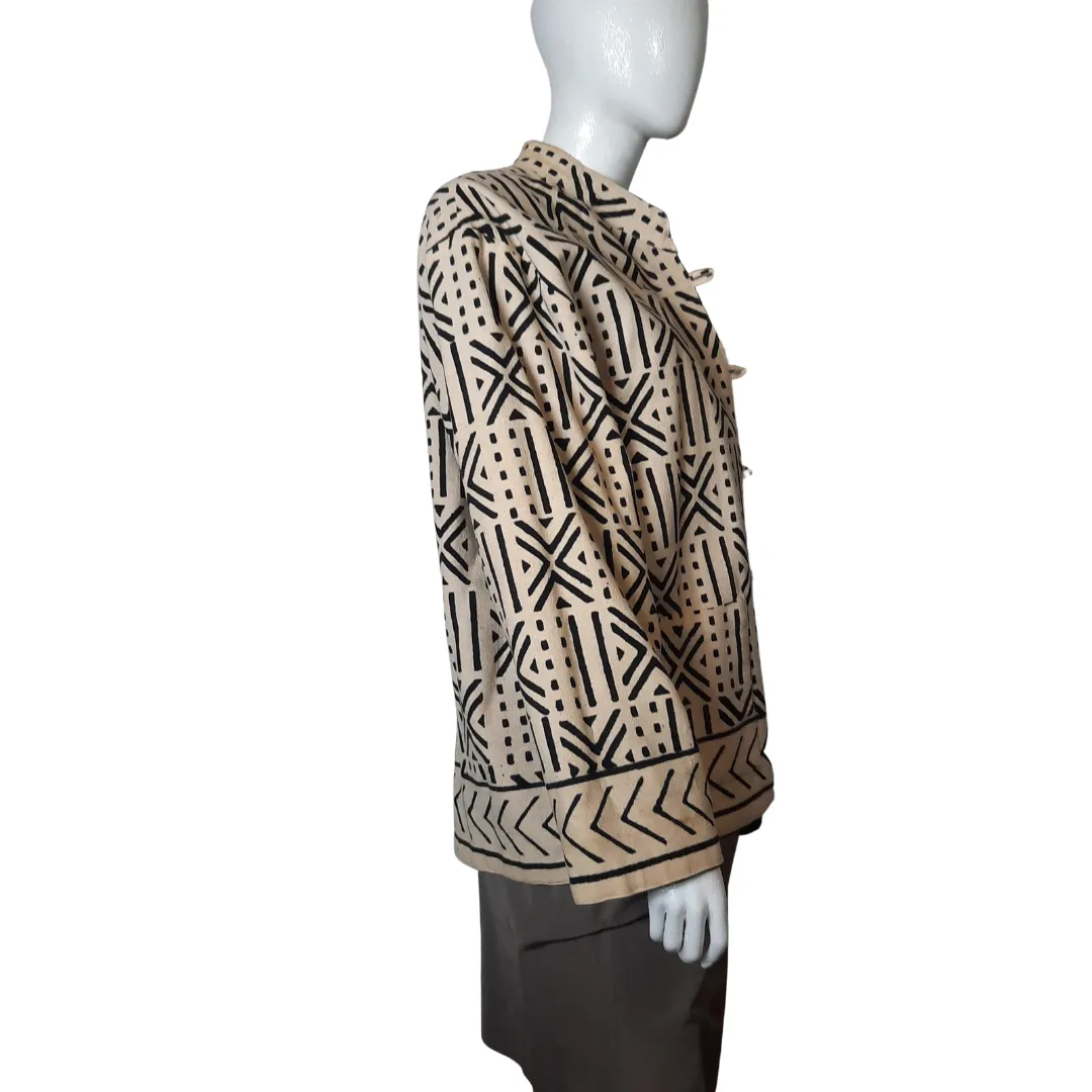 Mud Cloth Reversible Jacket Size L