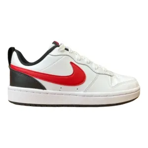 Nike scarpa sneakers da ragazzi Court Borough Low 2 BQ5448 110 bianco rosso nero