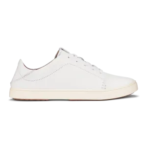 Olukai Women's Pehuea Li 'Ili Leather Sneaker - White 20433-4R4R