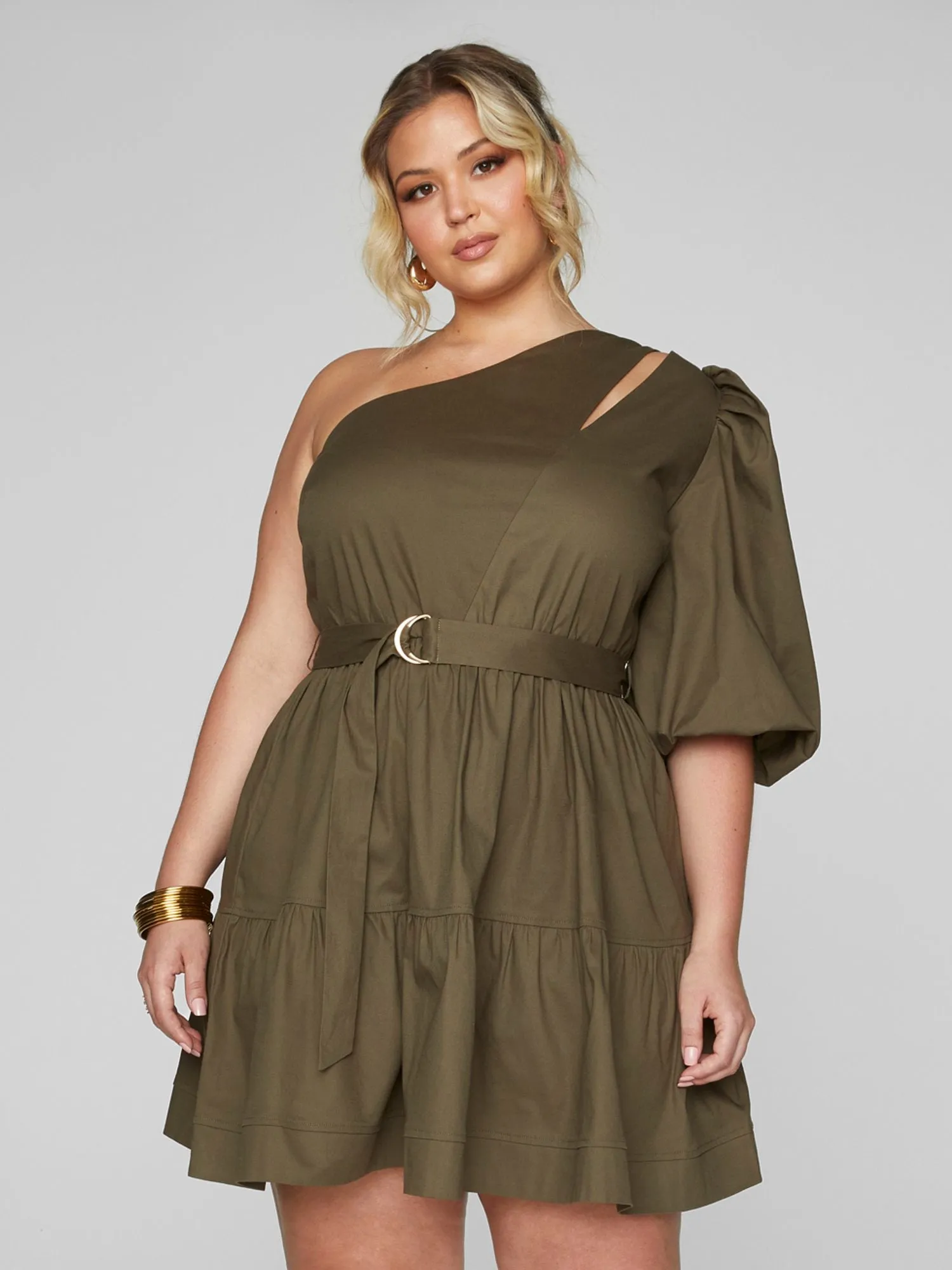 Ophelia One Shoulder Belted Dress
