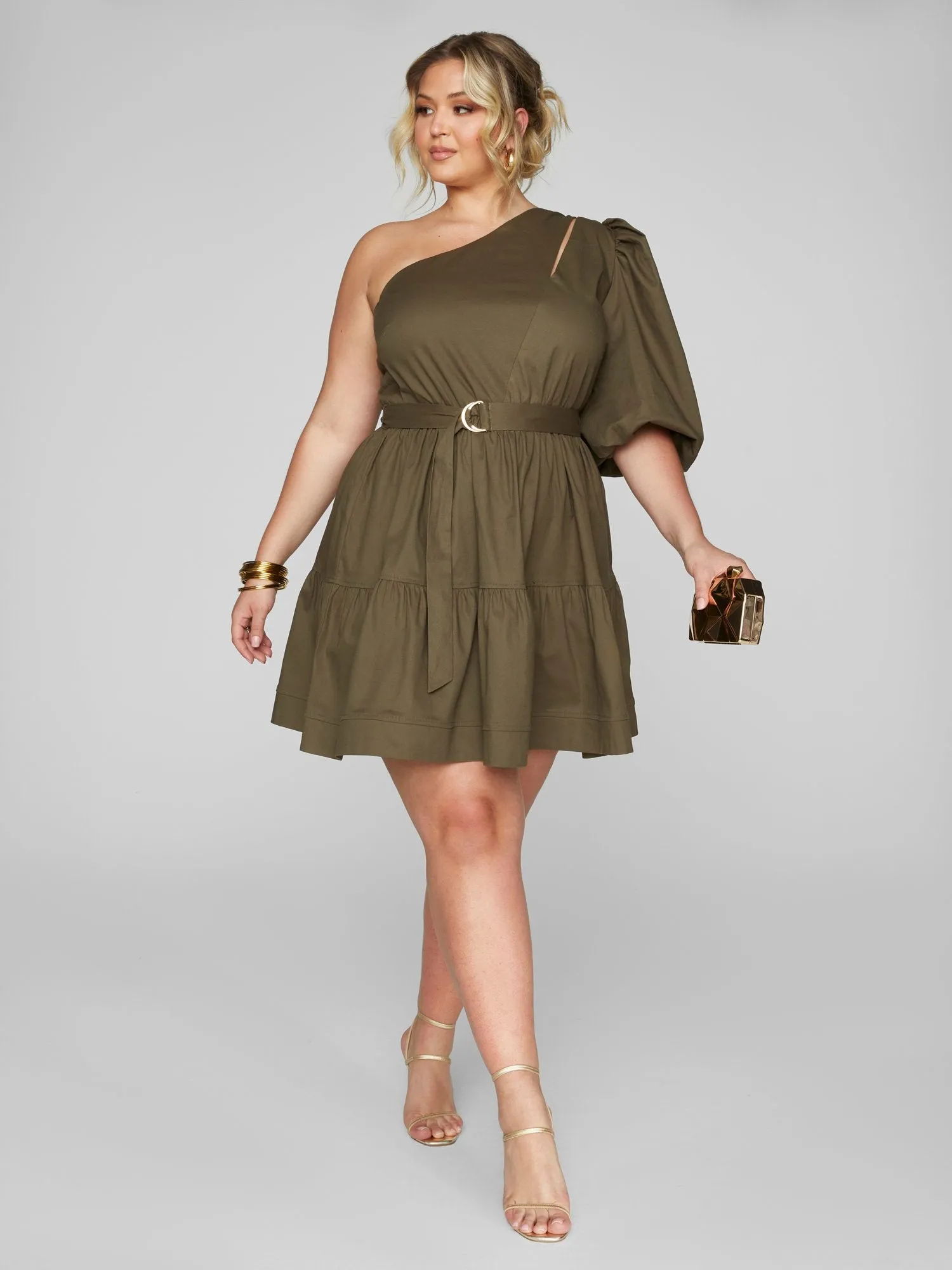 Ophelia One Shoulder Belted Dress