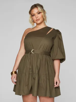 Ophelia One Shoulder Belted Dress