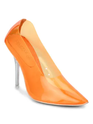 Orange Perspex Pump Stilettos