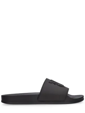 Palm Angels   Logo rubber pool slide sandals 