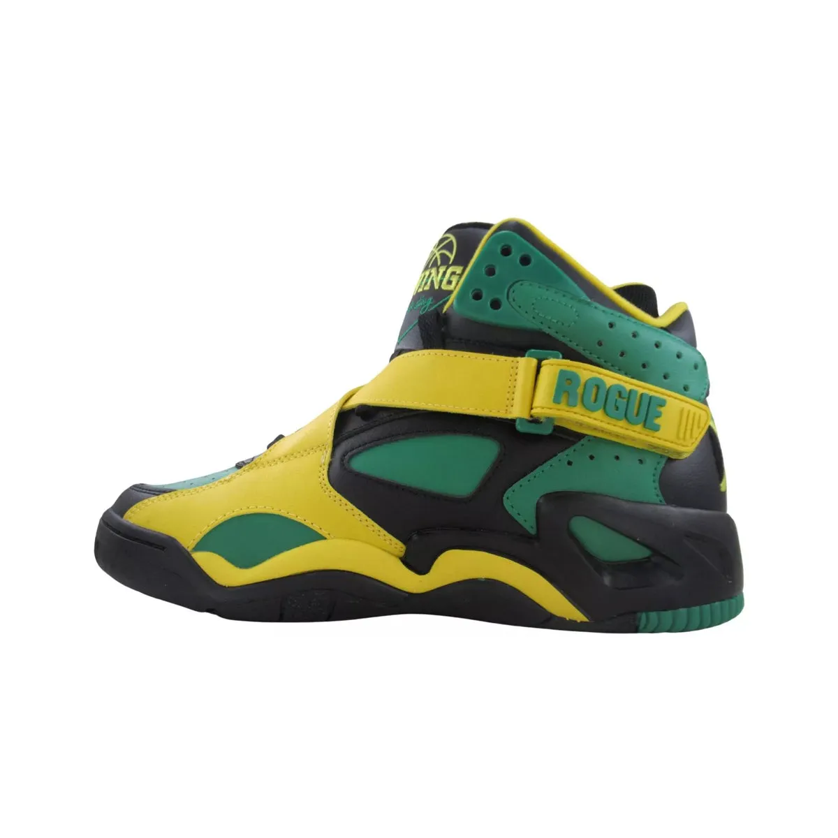 Patrick Ewing Mens Rogue Jamaica Basketball Sneakers 1BM02465-041 Black/Lemon/Jelly Bean
