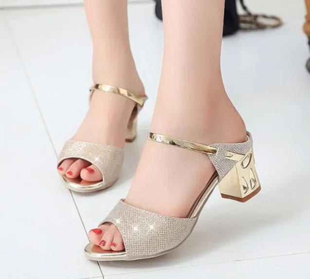 Peep Toe Fashion Thin Heels Women Pumps