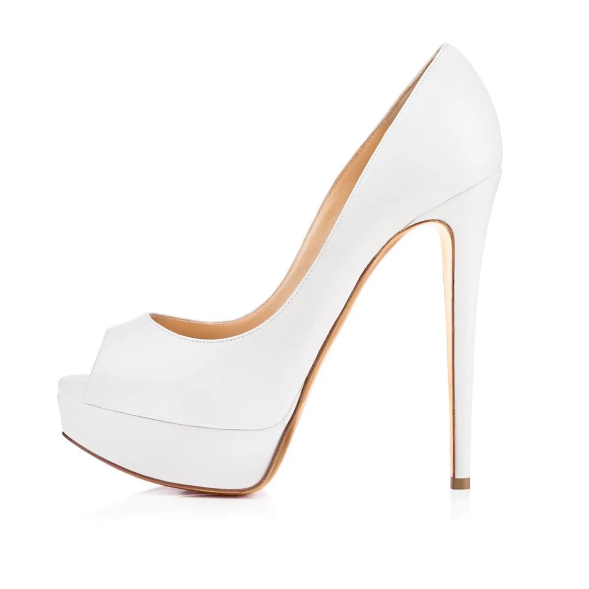 Peep Toe Pumps Platform Stiletto High Heels Pumps