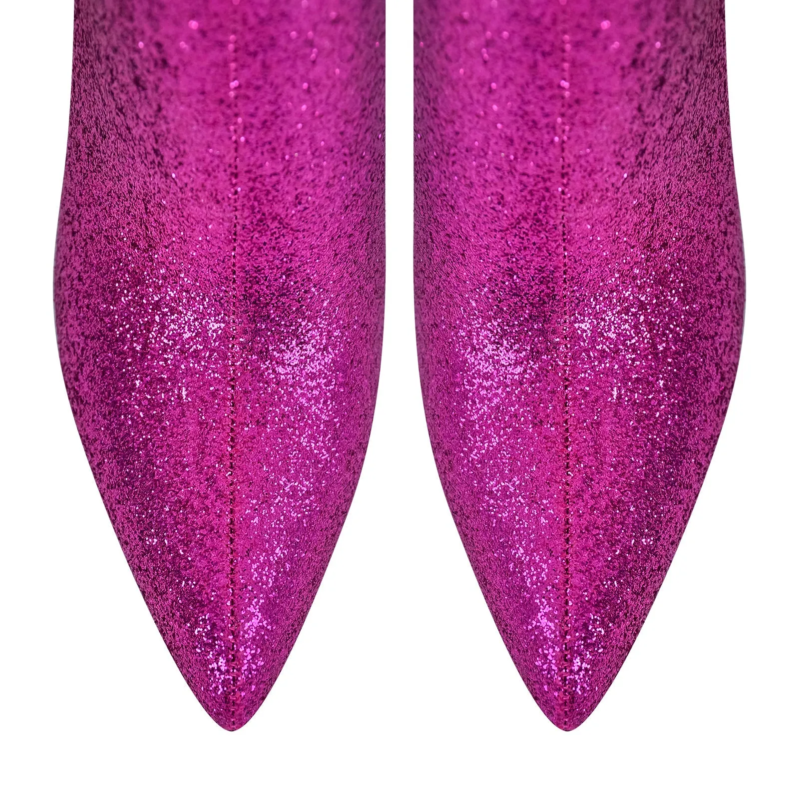 Pointed Toe Glitter Stilettos Ankle Boots