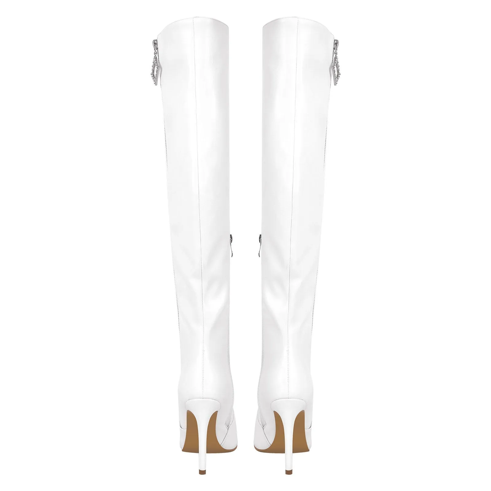Pointed Toe Zipper Over The Knee Stilettos Boots