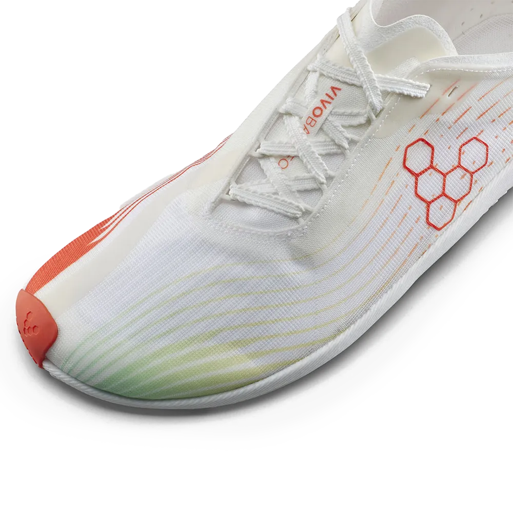 [PRE-ORDER] Vivobarefoot Primus Flow Womens Bright White/ Neon Orange (ETA. LATE MARCH)
