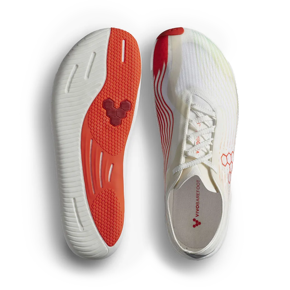 [PRE-ORDER] Vivobarefoot Primus Flow Womens Bright White/ Neon Orange (ETA. LATE MARCH)
