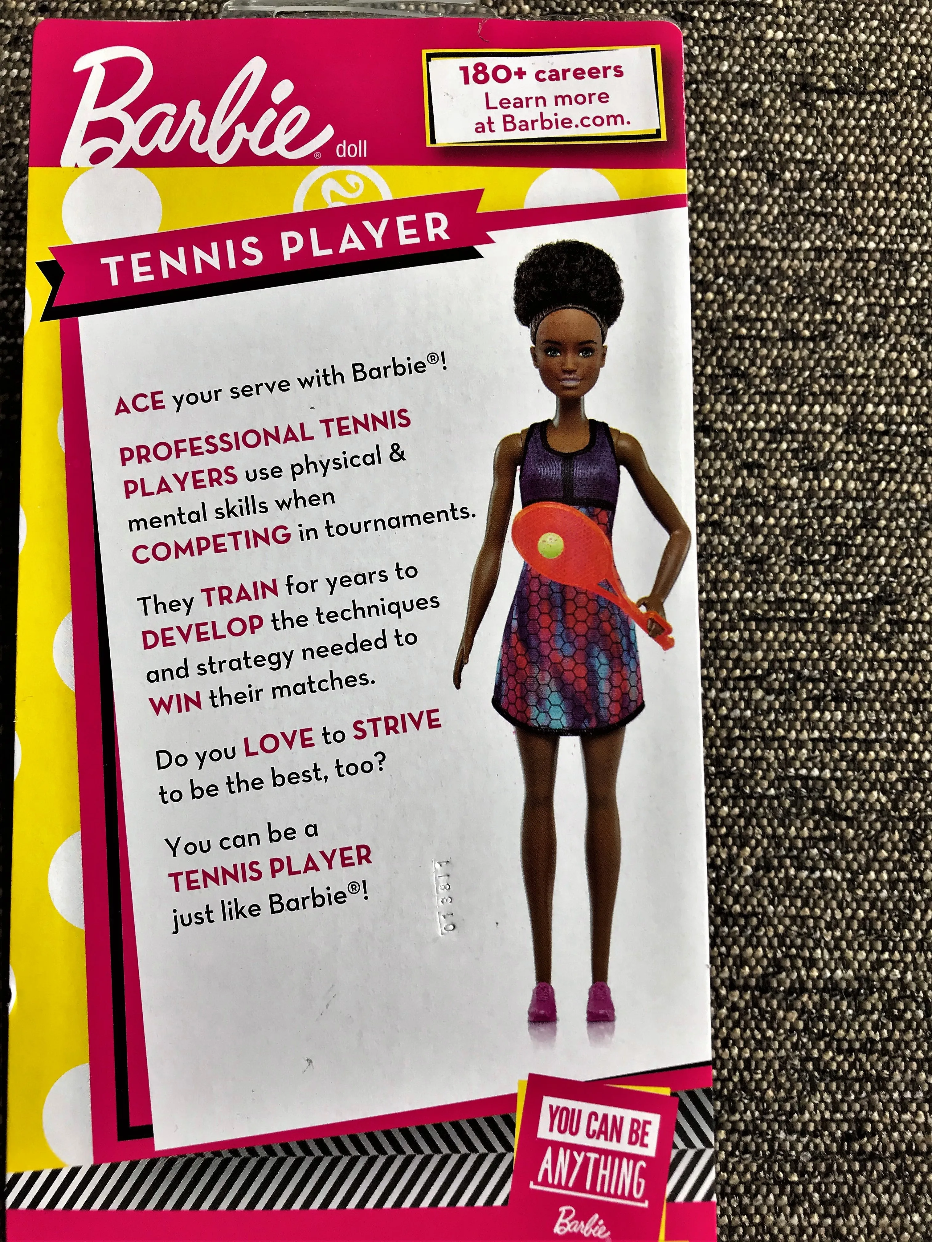 PROFESSIONAL TENNIS PLAYER BARBIE/"YOU CAN BE ANYTHING" BARBIE