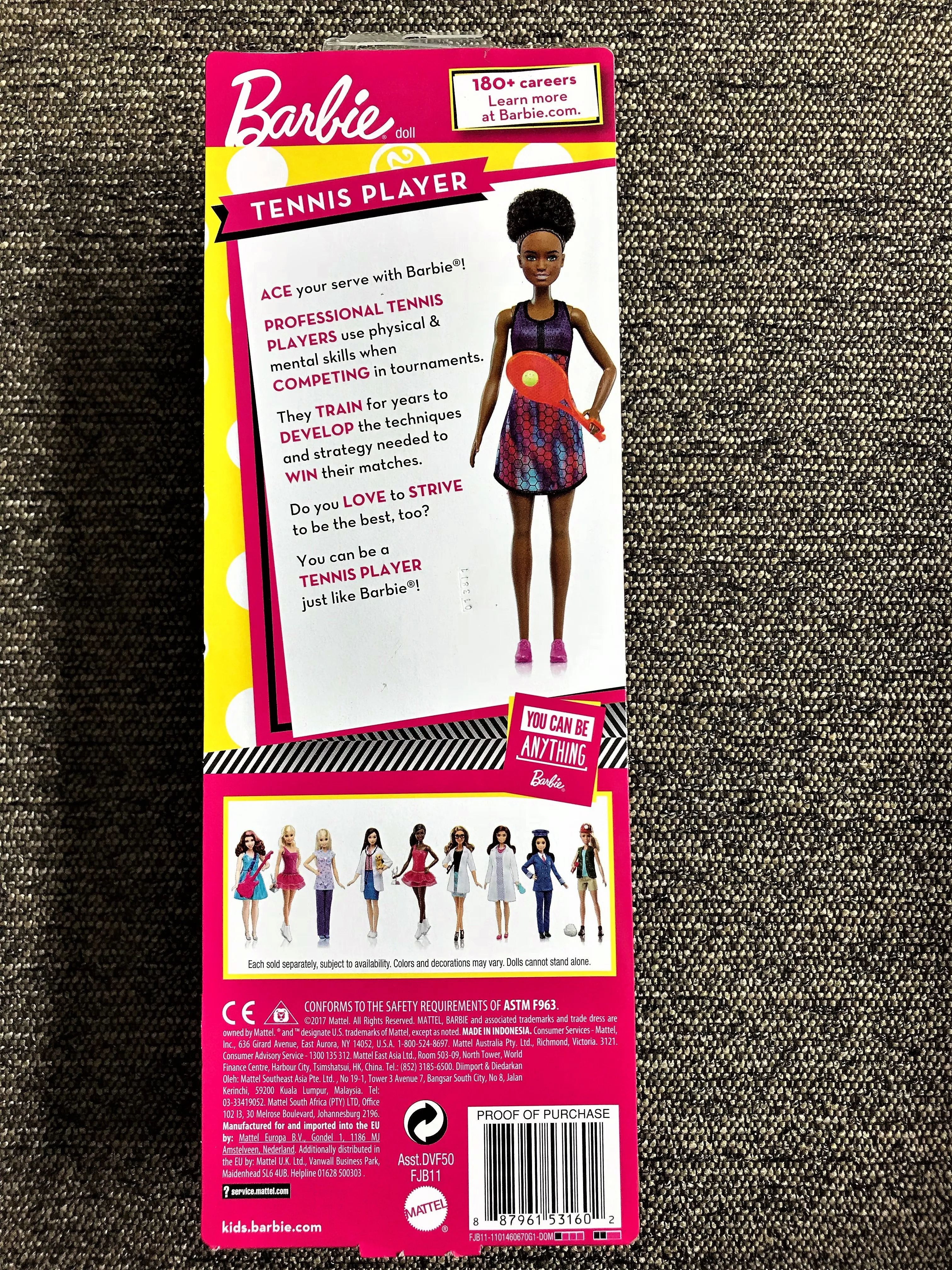 PROFESSIONAL TENNIS PLAYER BARBIE/"YOU CAN BE ANYTHING" BARBIE