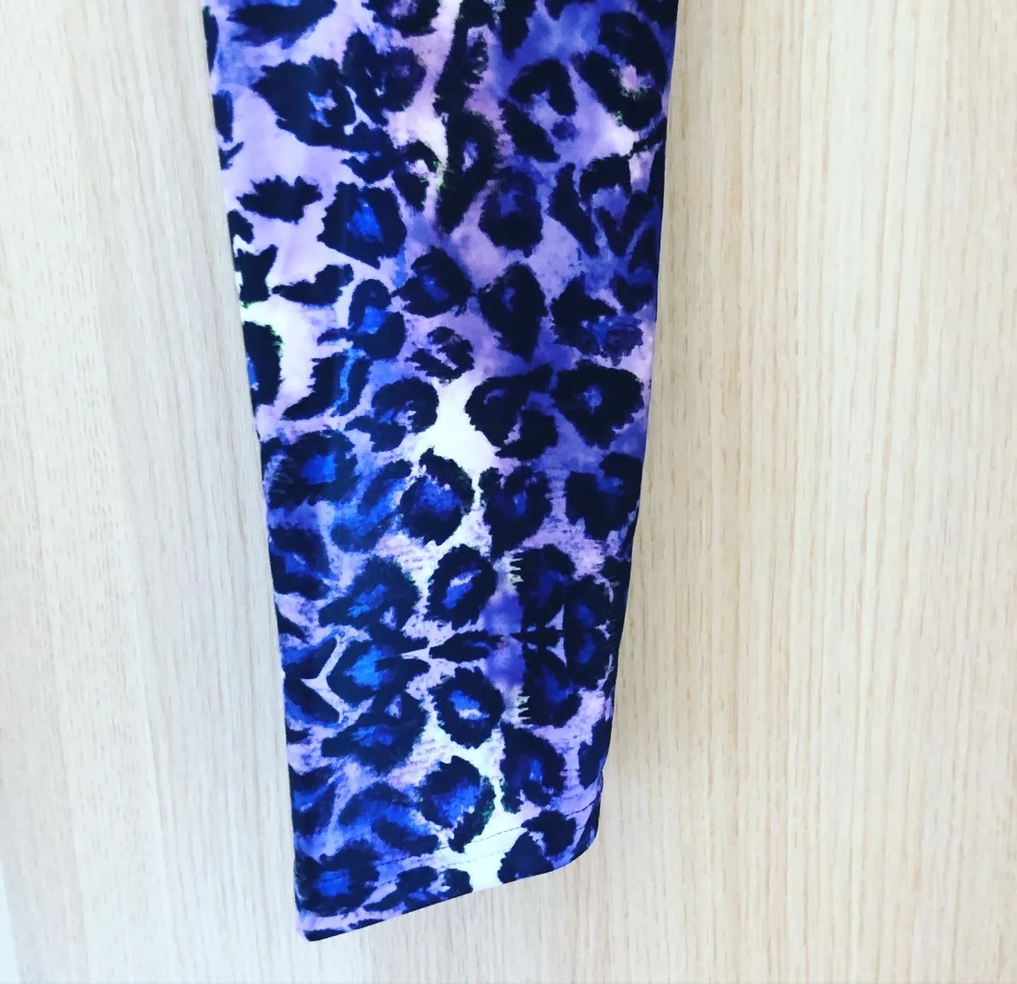 Purple Leopard Print Men's Leggings, Animal Print Meggings Running Tights-Made in USA/EU