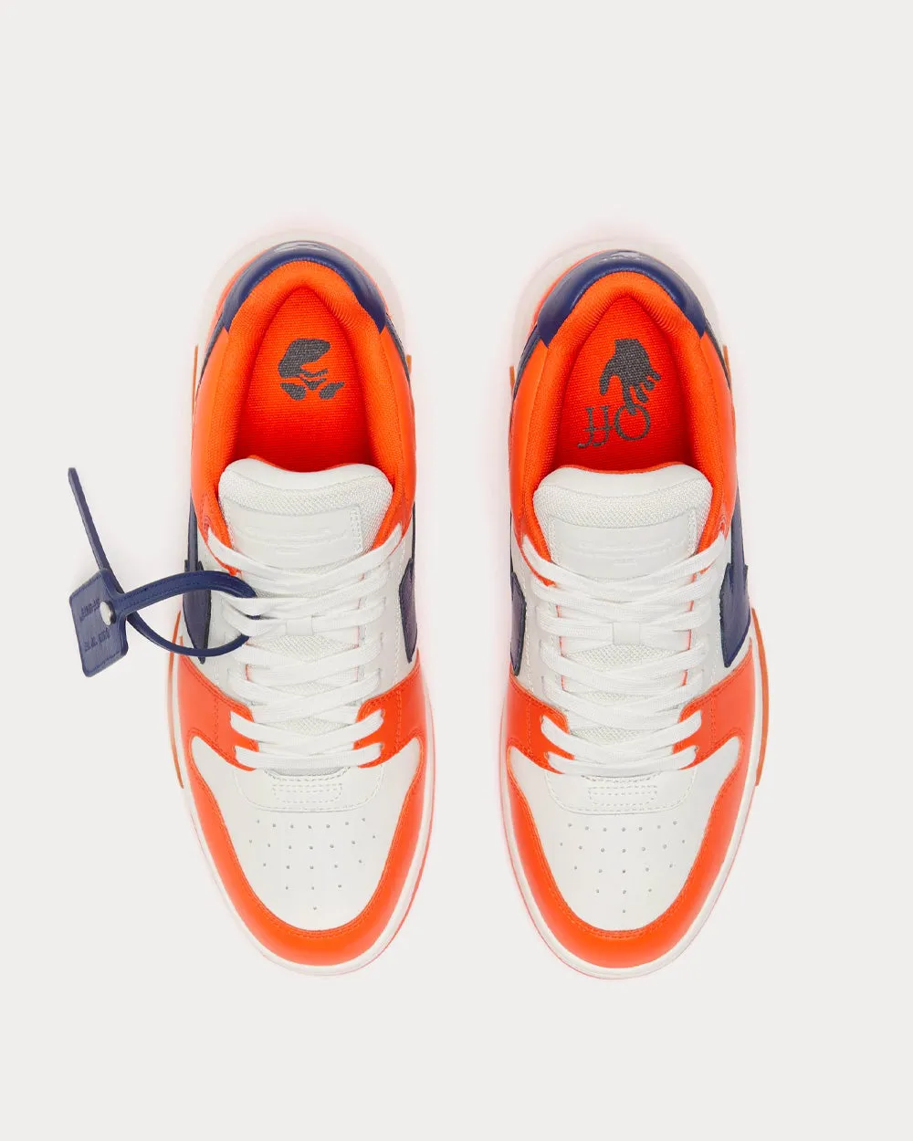 "OOO" Out of Office Orange / Blue Low Top Sneakers